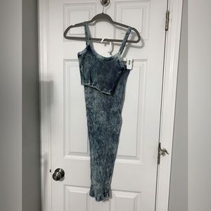 Zara Teal Two Piece Midi Set